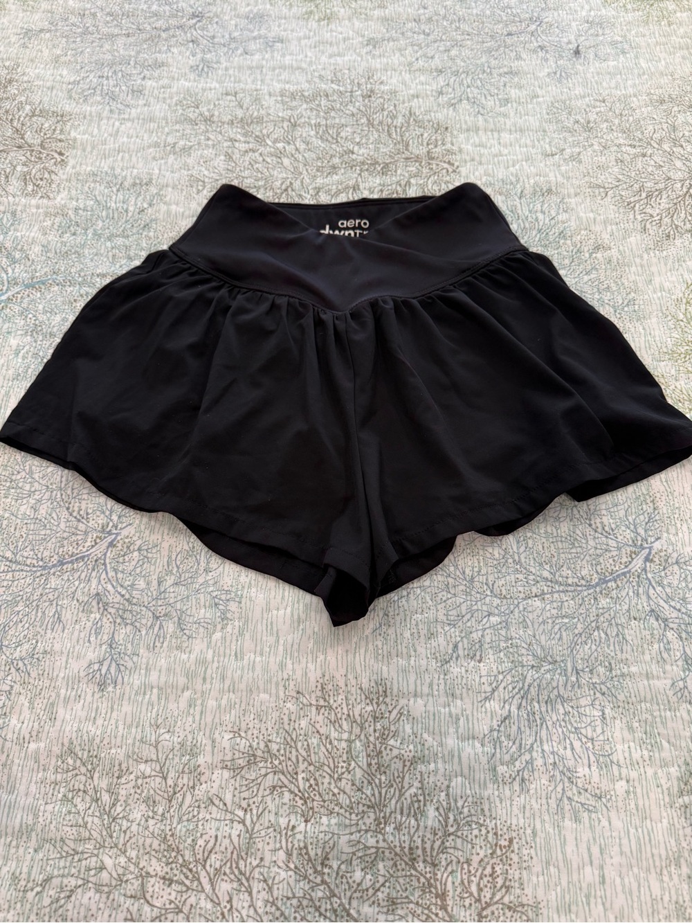 Aeropostale Black High-Waist Athletic Shorts